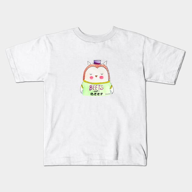 Beets not Beef Kids T-Shirt by Lady Lucas